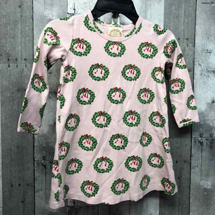 Size 5 Pink Print Boutique Brand LS Dress