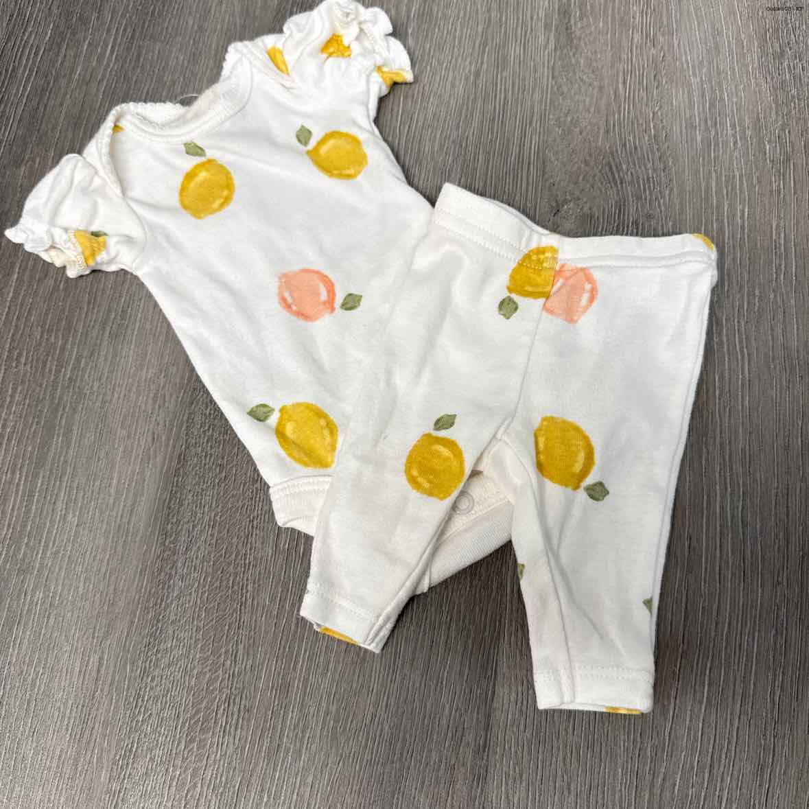 Size Preemie White/Yellow Child of Mine Shirt/Pants
