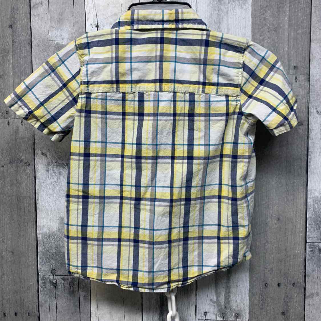 Size 5T Yellow/Navy Old Navy Button Up