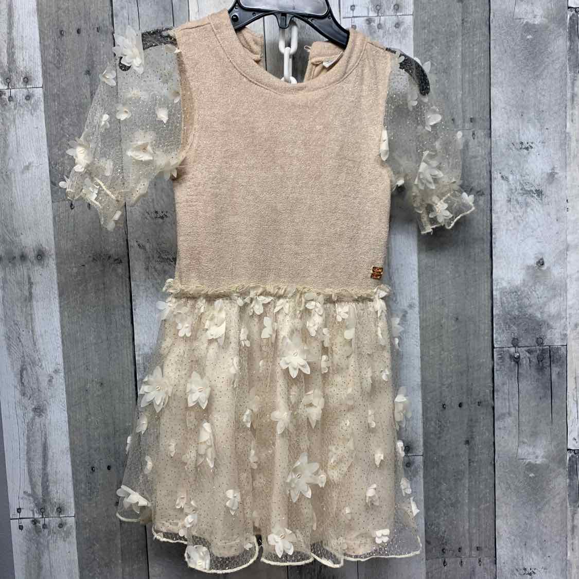 Size 6 Tan/Gold B Brand Dress