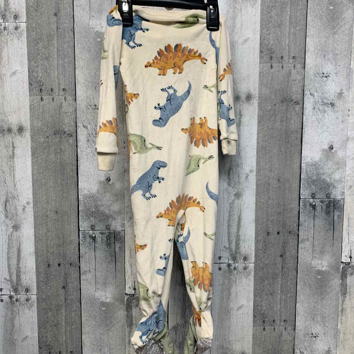 Size 18 Months Ivory Print Carter's Footy PJs