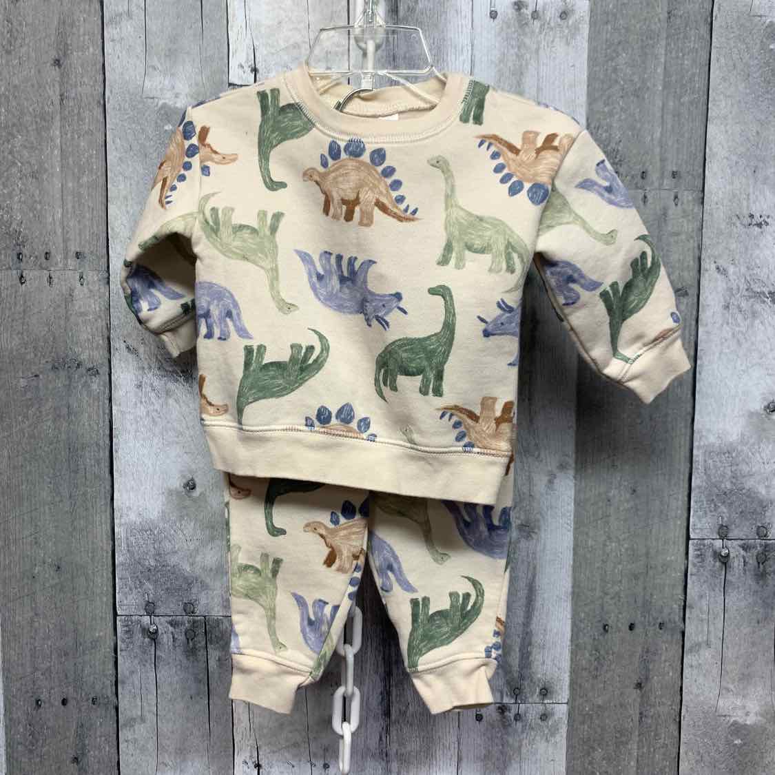 Size 9 Months Tan/Green Just One You Sweats - 2pc