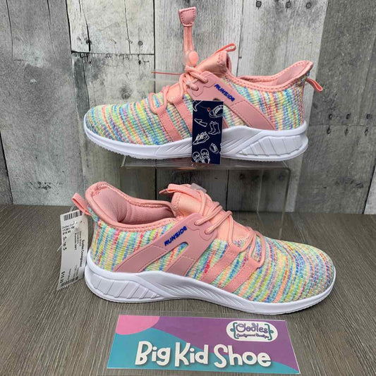 Size 5 Pink/Yellow Name Brand Sneakers