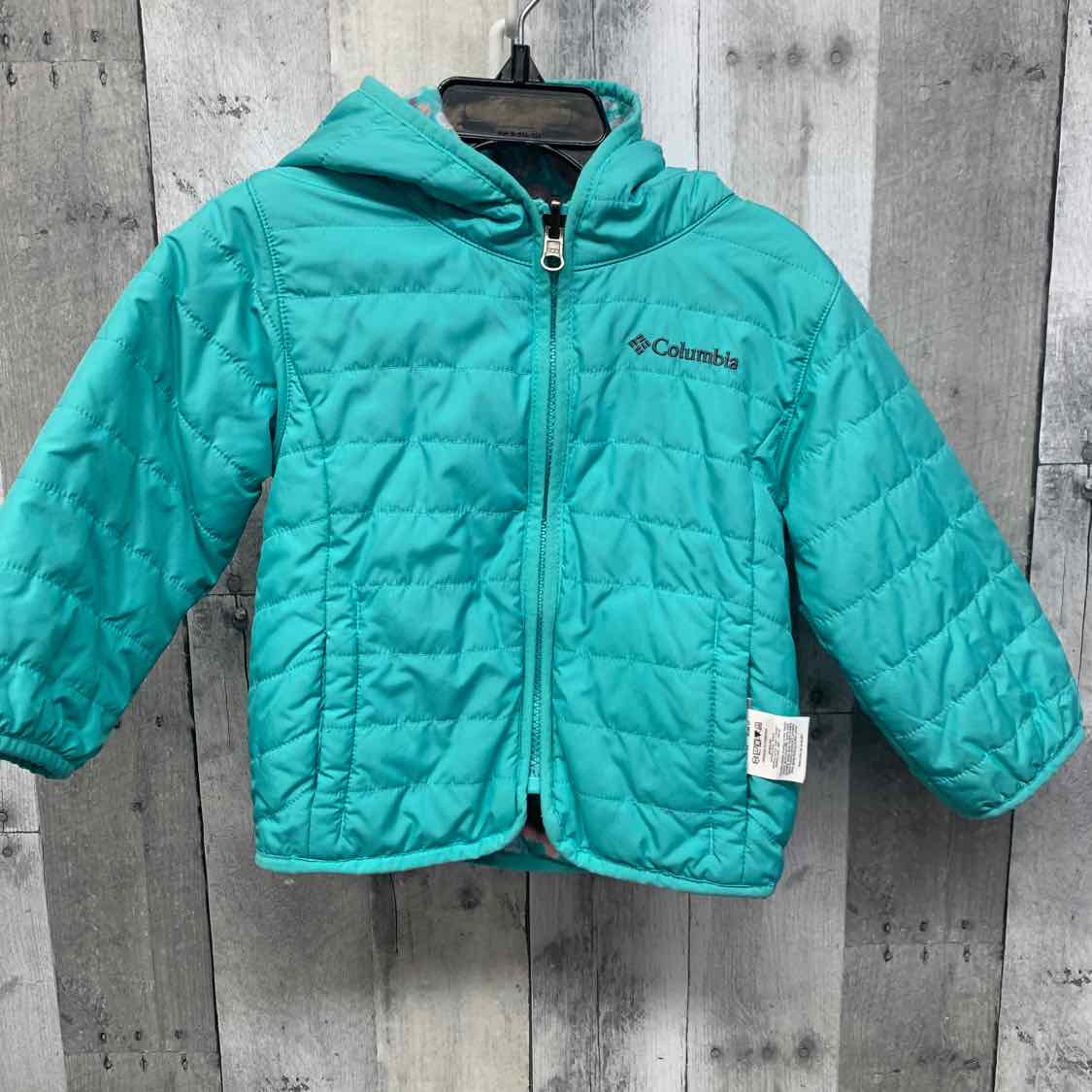 Size 2T Mint/Pink Columbia Sportswear Heavy Jacket