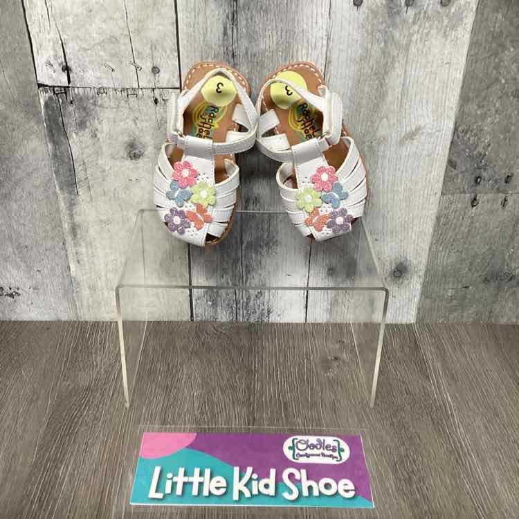 Size 3 White Rachel Sandals - OodlesCB