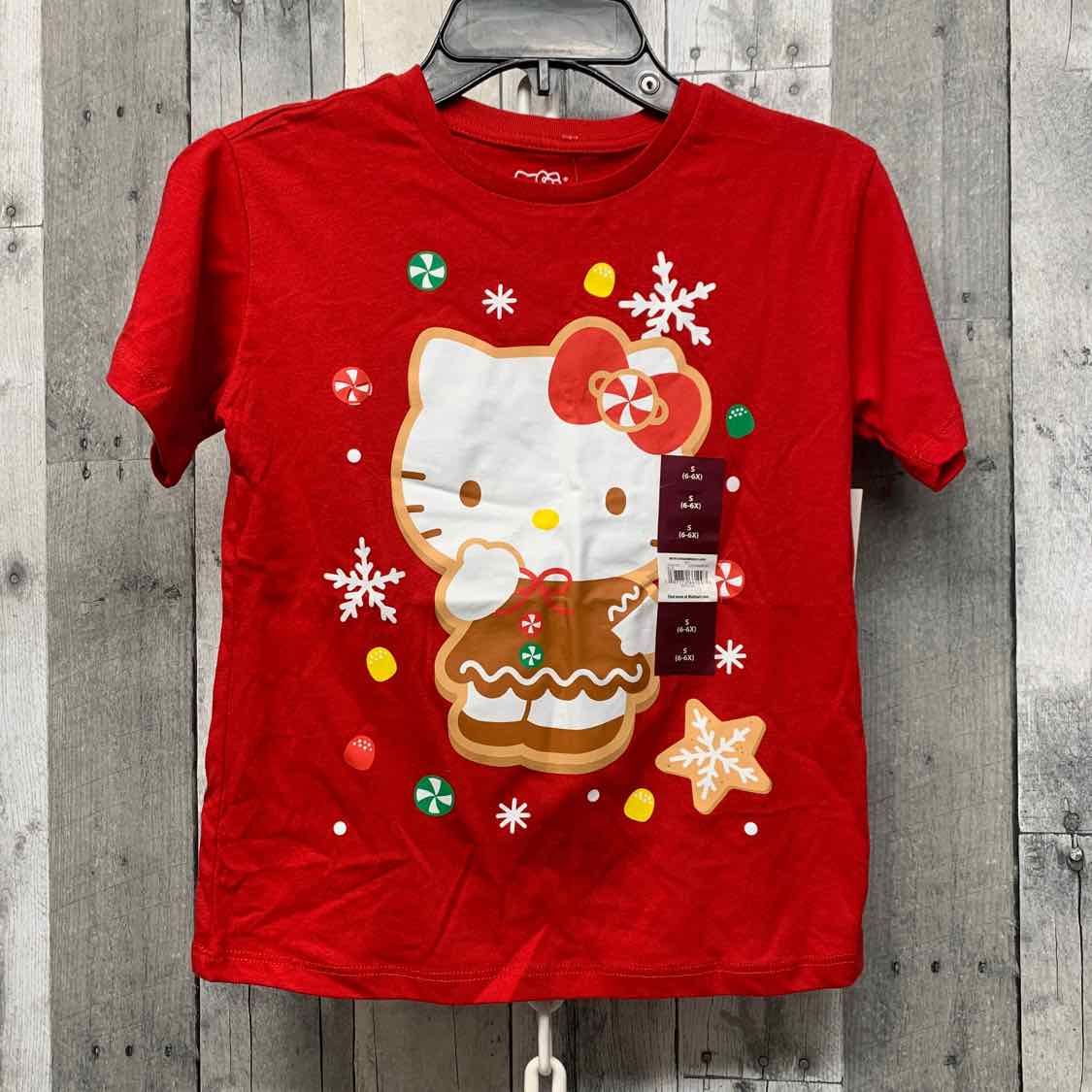 Size 6/6X Red Graphic Hello Kitty T Shirt