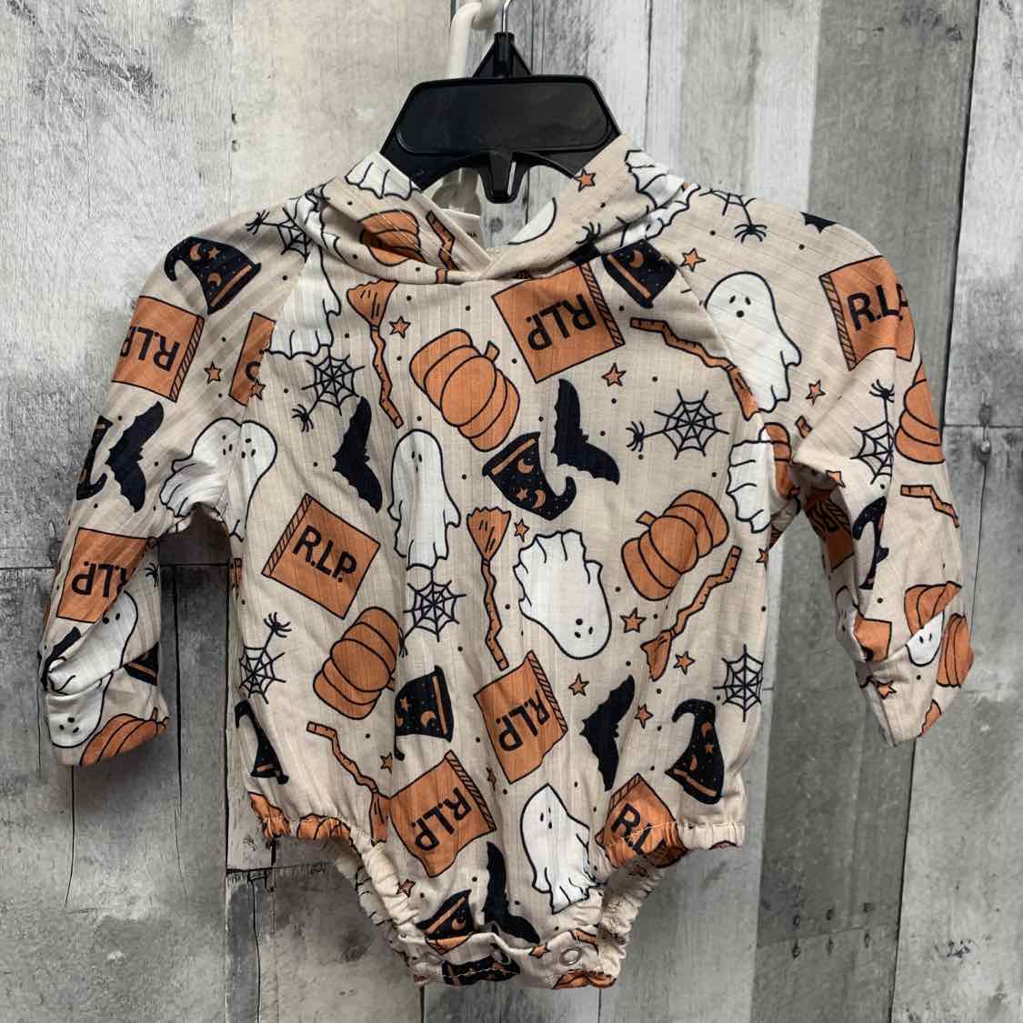 Size 0-3 Months Tan Graphic B Brand Romper