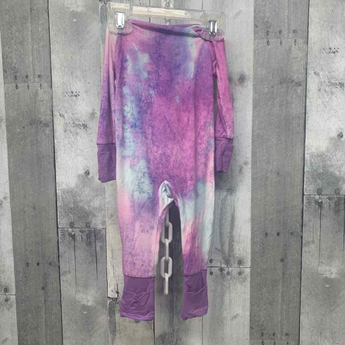 Size 0-3 Months Purple/Blue Little Sleepies Footy PJs