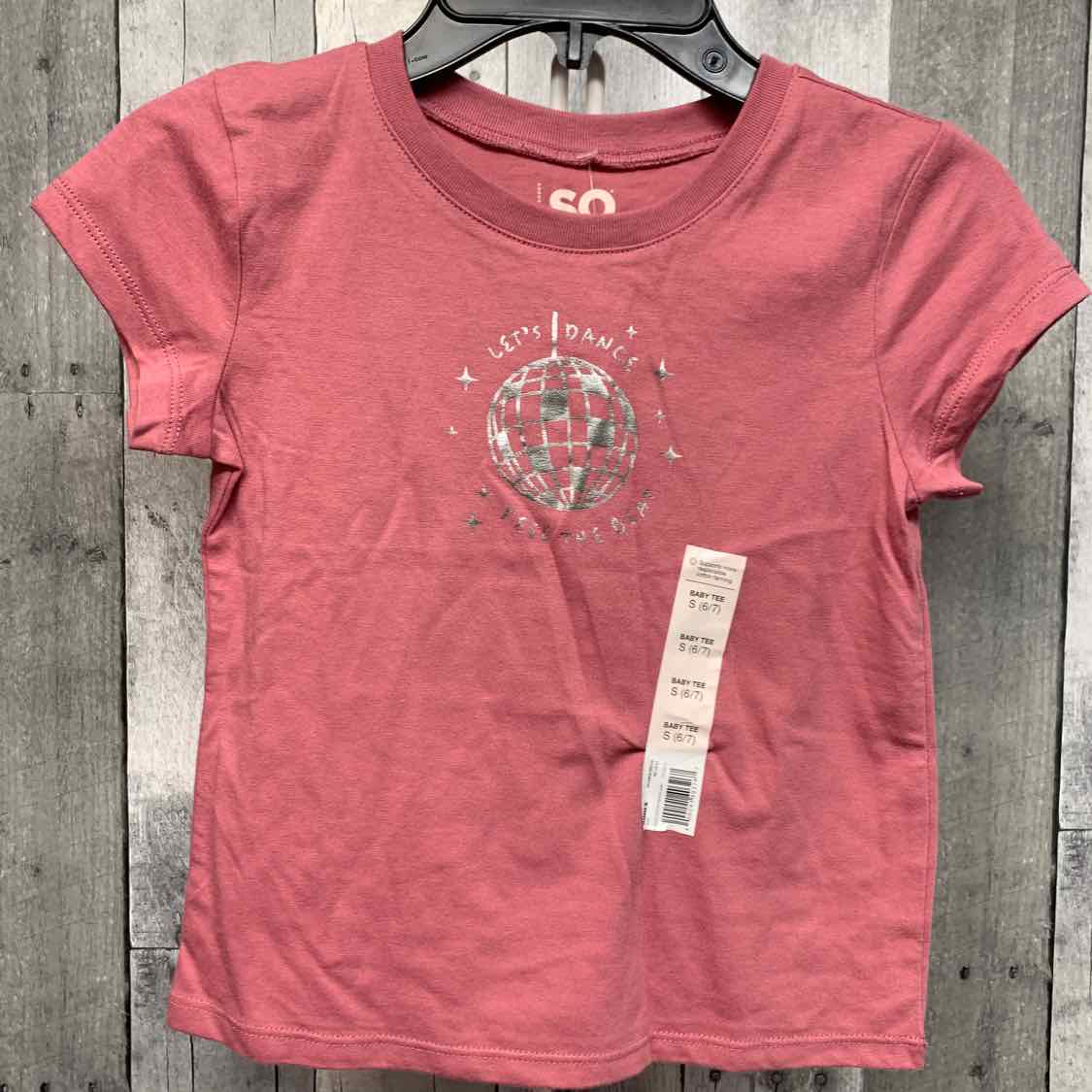 Size 6/7 Pink Graphic SO T Shirt