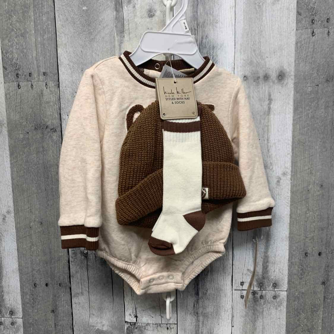 Size 6-9 Months Brown Nicole Miller Romper