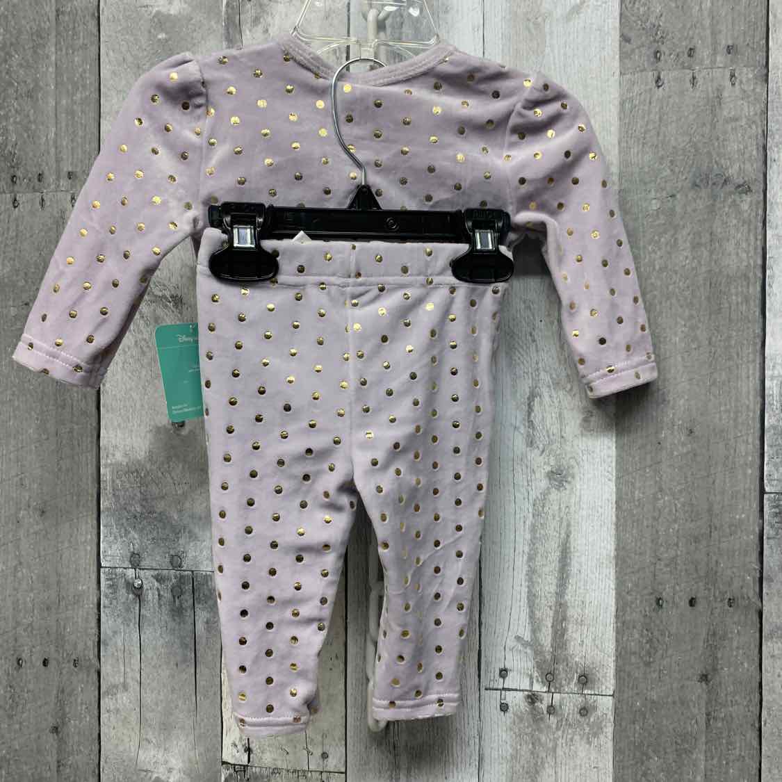 Size 3-6 Months Purple/Gold Disney Shirt/Pants