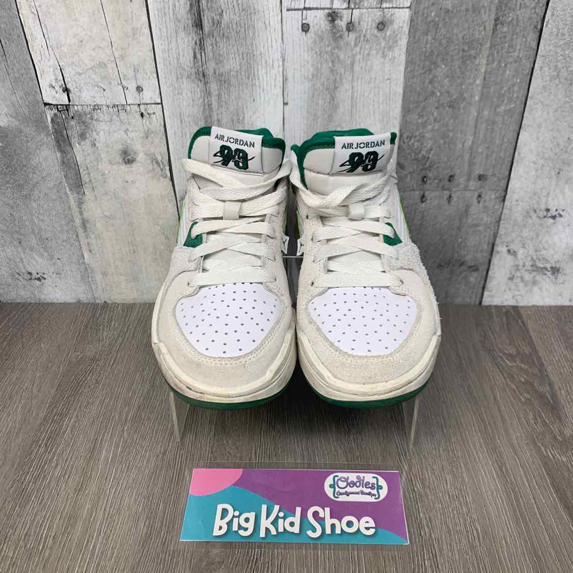 Size 4.5 White/Green Sport Brand Sneakers