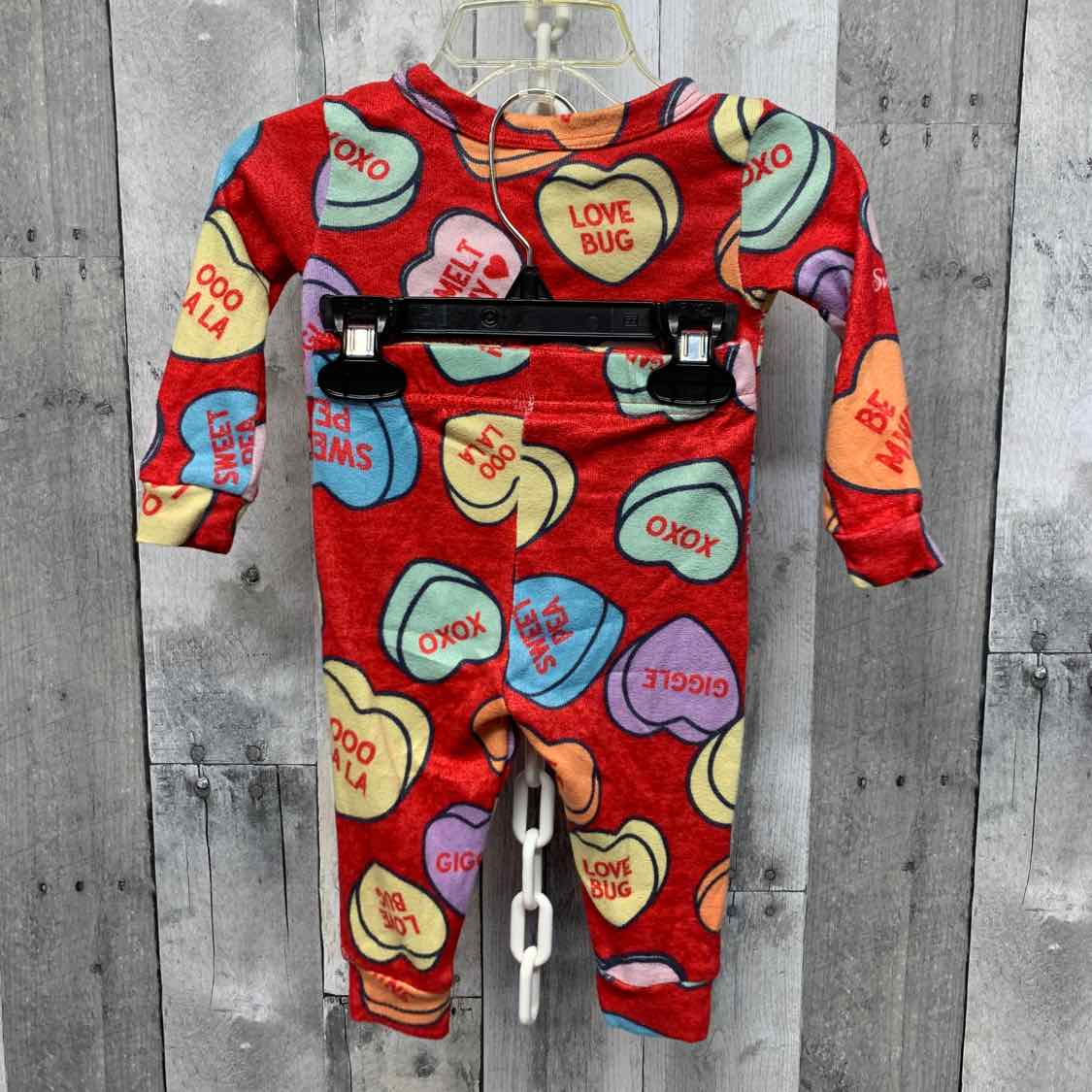 Size 12 Months Red Print B Brand 2pc PJs