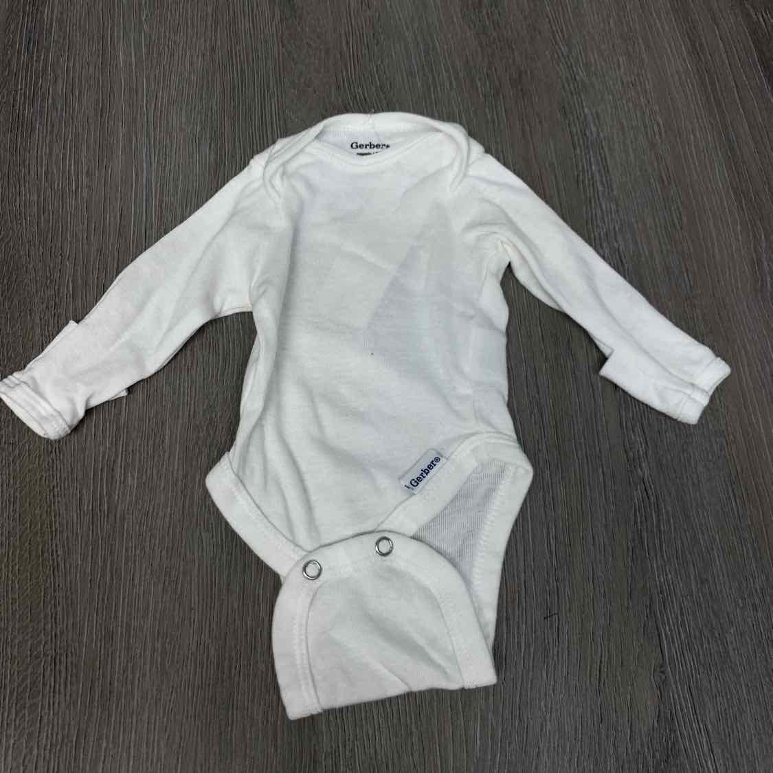 Size Preemie White Gerber Bodysuit