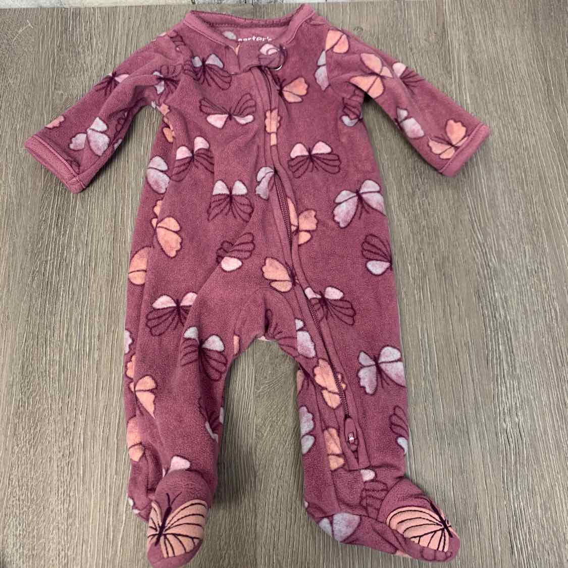 Size Preemie Purple Print Child of Mine Footy PJs