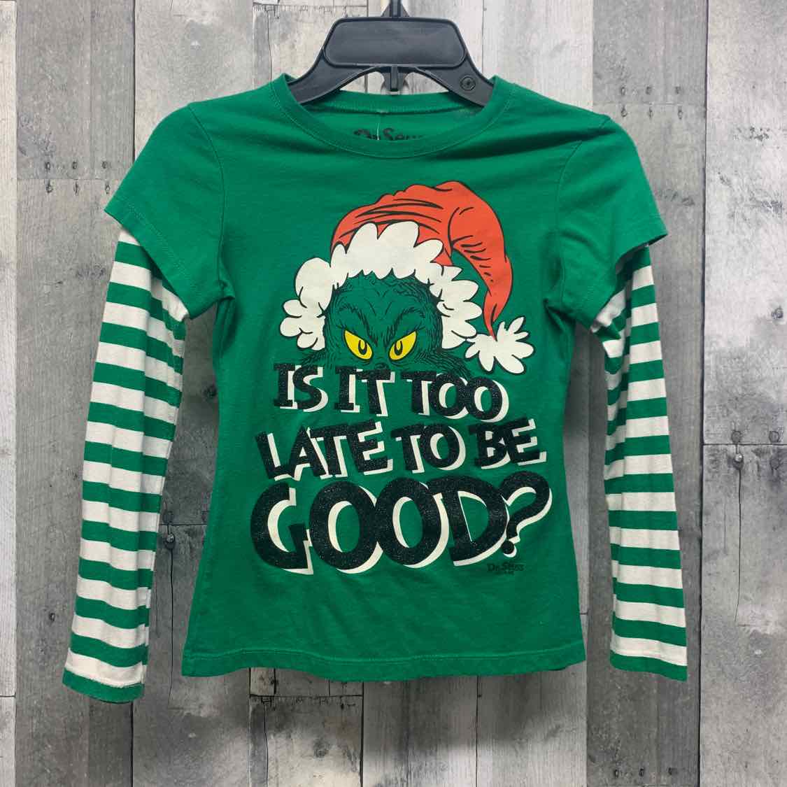 Size 6/6X Green Striped B Brand Long Sleeve Shirt