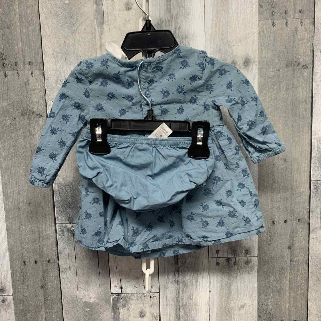 Size 6 Months Blue Print Just One You 2pc Dress