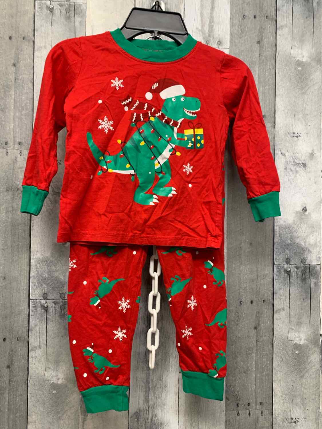 Size 4 Red/Green Mid Brand 2pc PJs