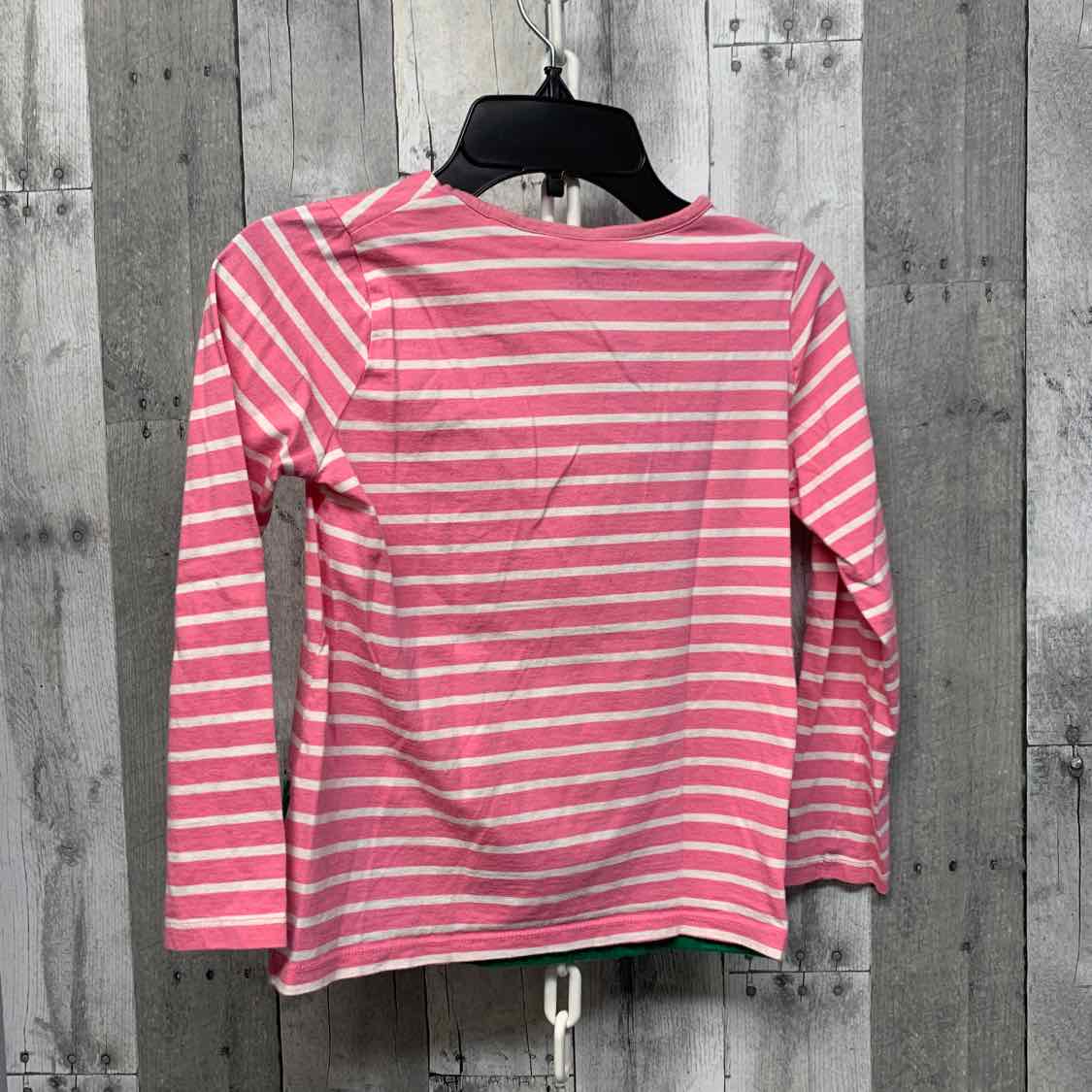 Size 7/8 Pink Striped Mini Boden Long Sleeve Shirt