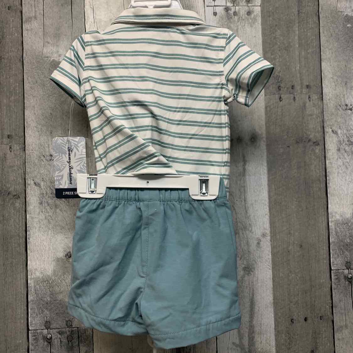Size 0-3 Months White/Green Tommy Bahama Shirt/Shorts
