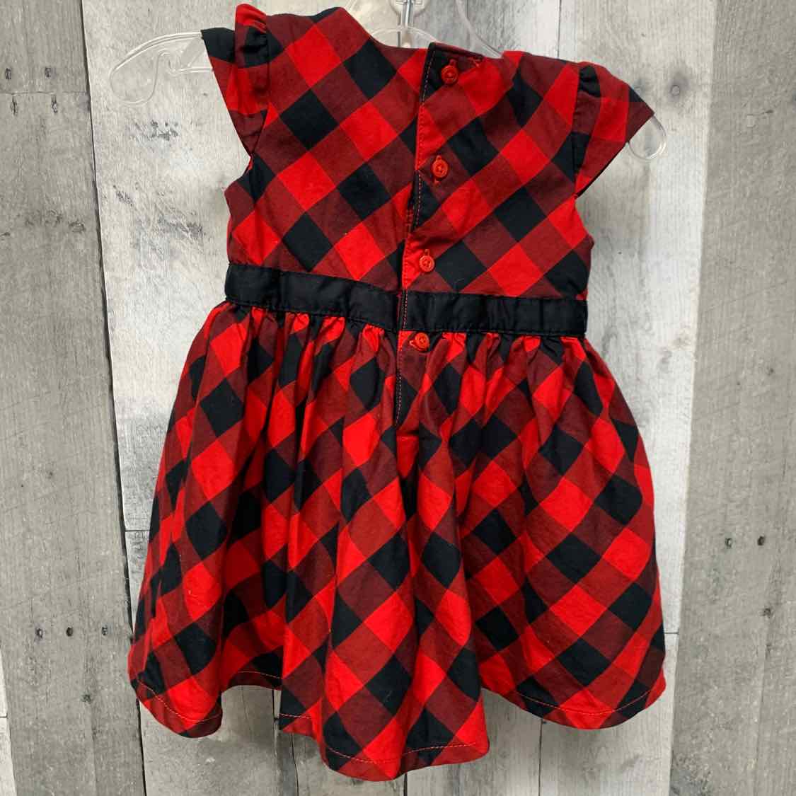 Size 6 Months Red/Black Just One You Dress
