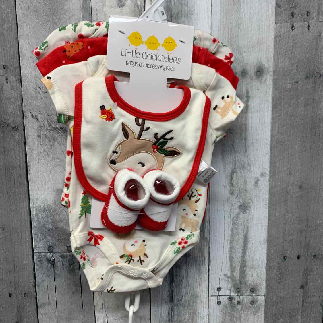 Size 0-24 Months Ivory/Red B Brand Bodysuit