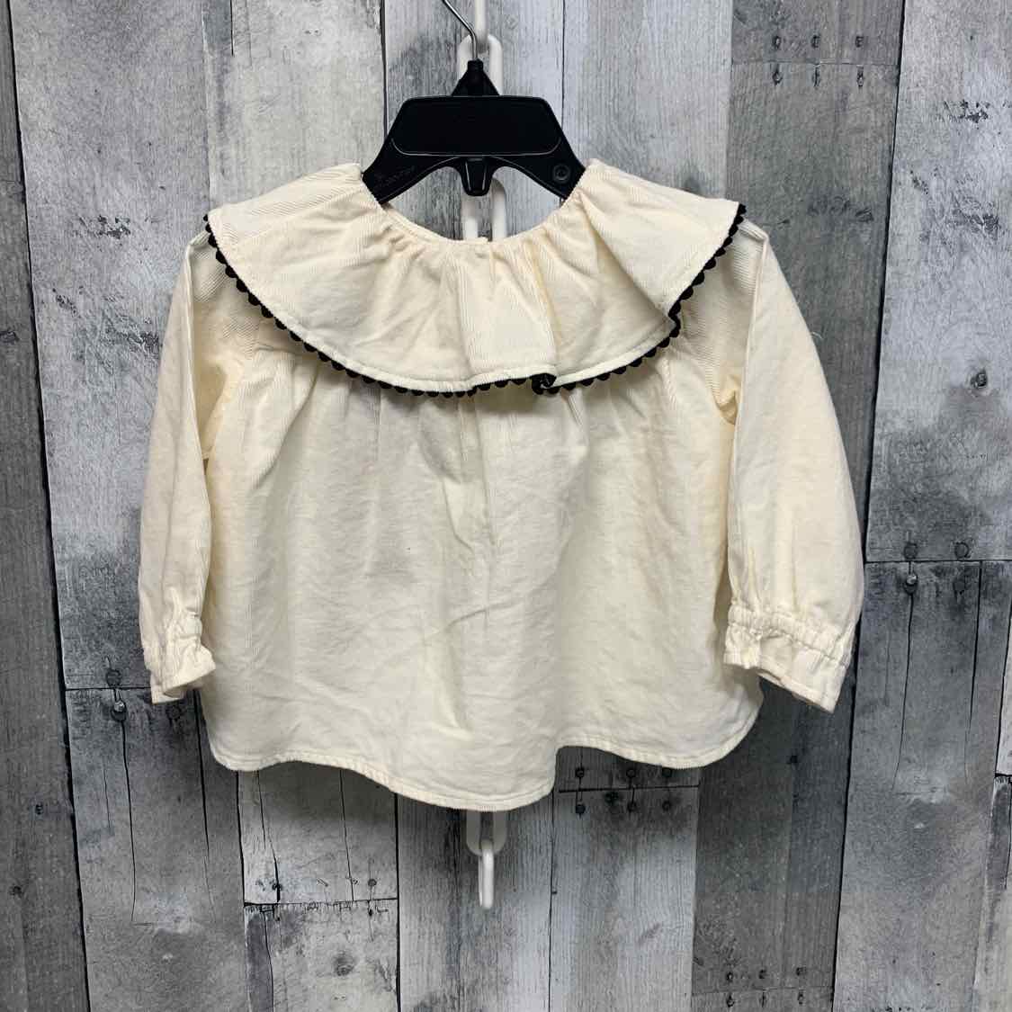 Size 9 Months Ivory/Black H&M Long Sleeve Shirt