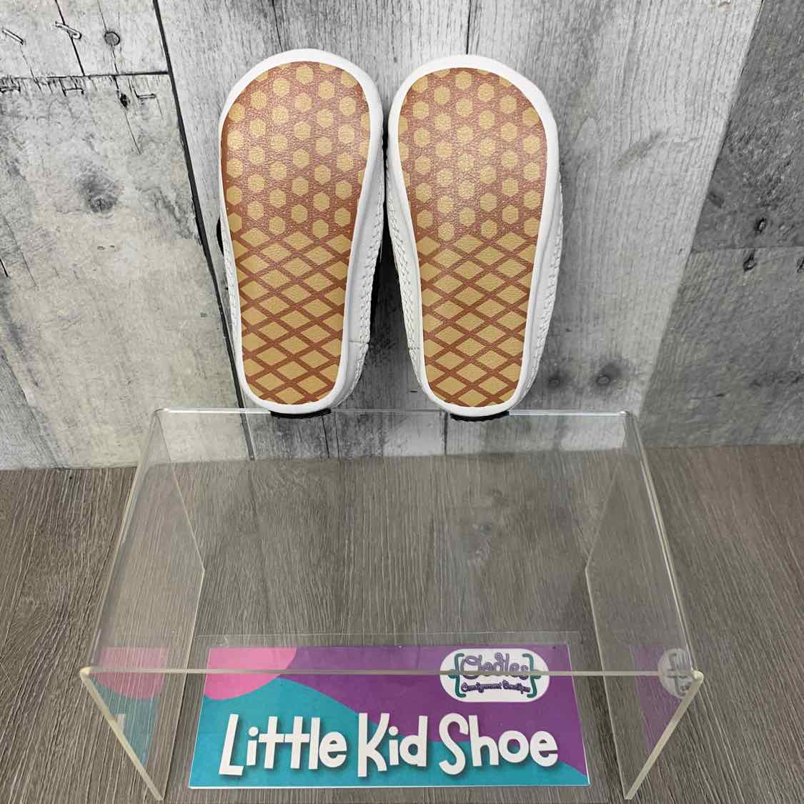 Size 3 Black/Gold Vans Soft Sole Shoes
