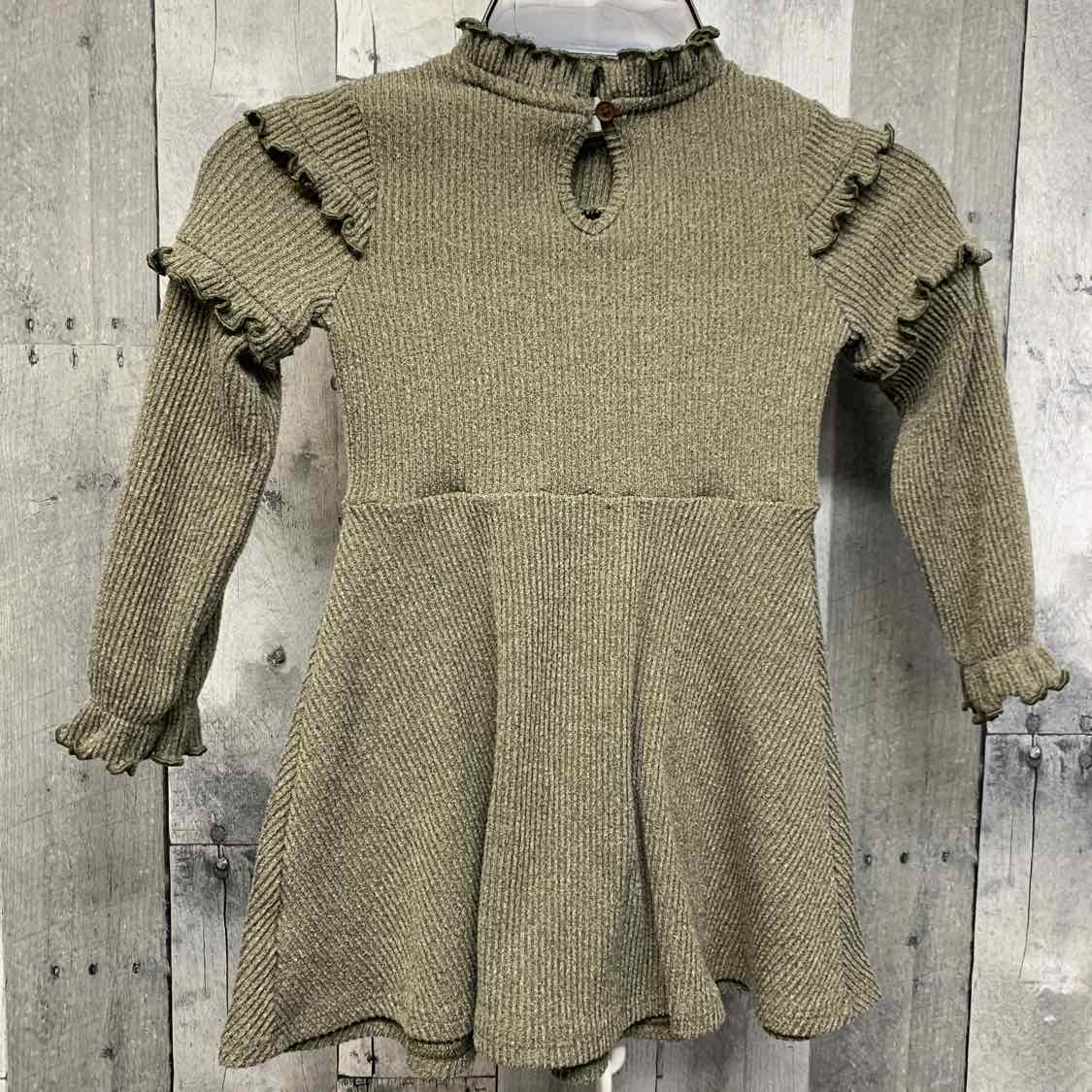 Size 3T Green Art Class LS Dress