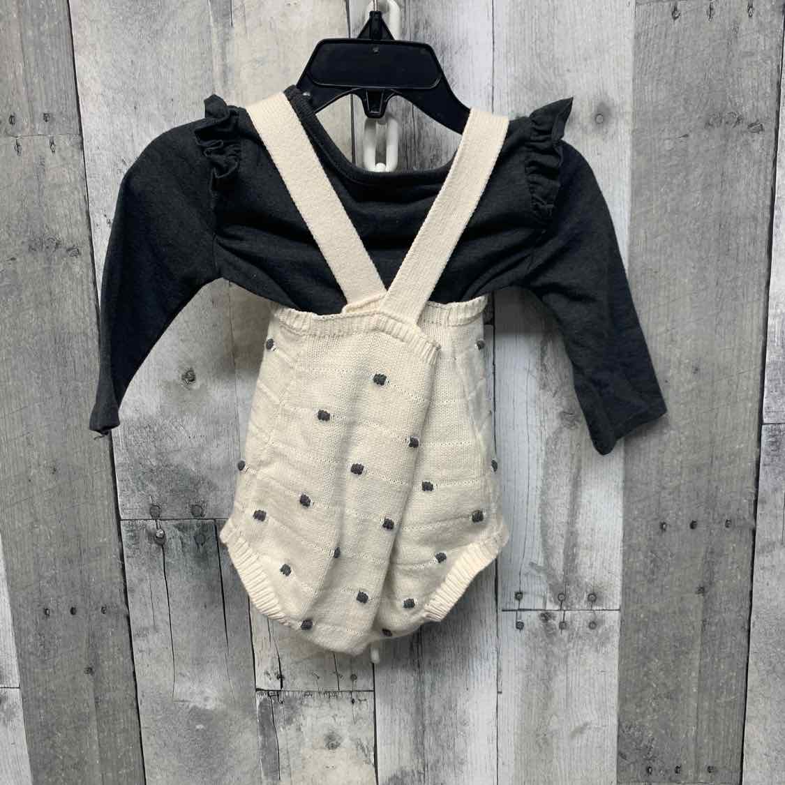 Size 6-9 Months Gray/White Cat & Jack Shirt/Jumper