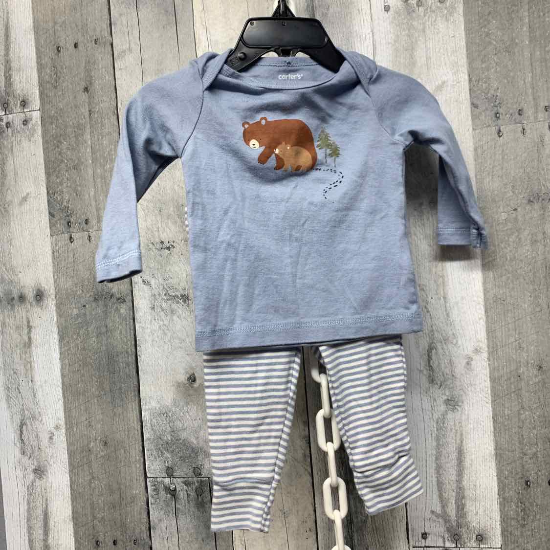 Size 6 Months Blue/White Carter's Shirt/Pants