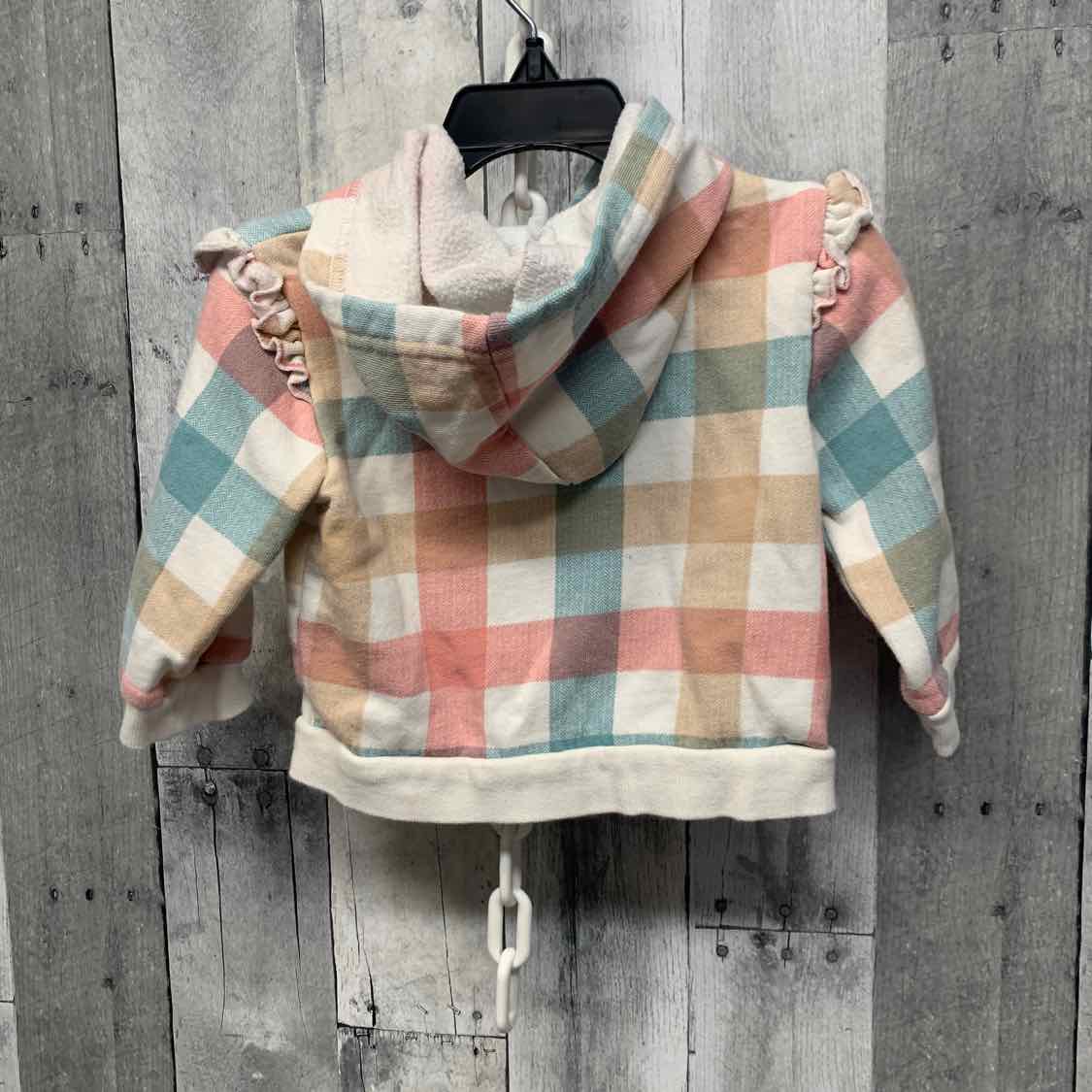 Size 18 Months White Plaid Little Me Light Jacket