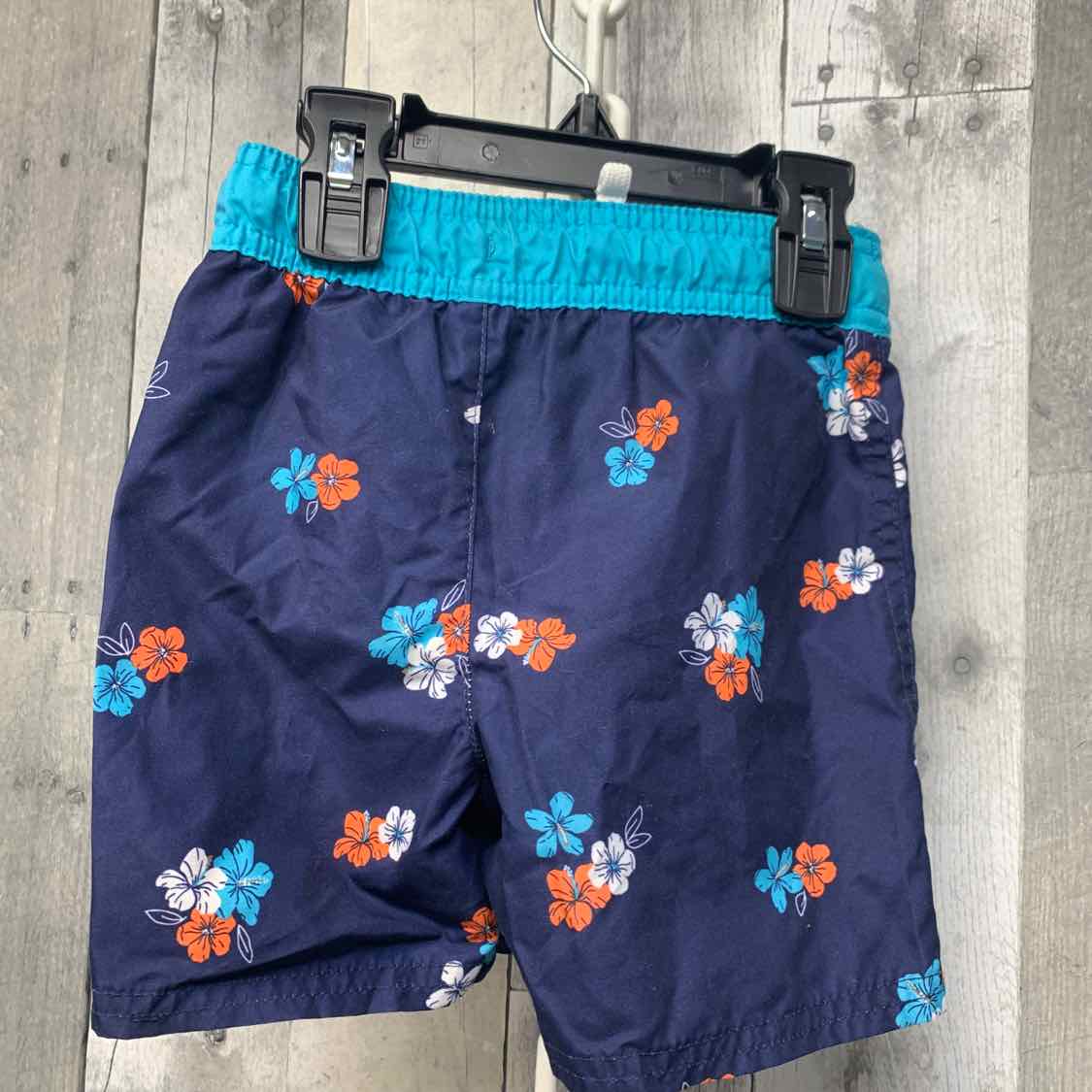 Size 3T Navy Graphic Cat & Jack Swim Trunks