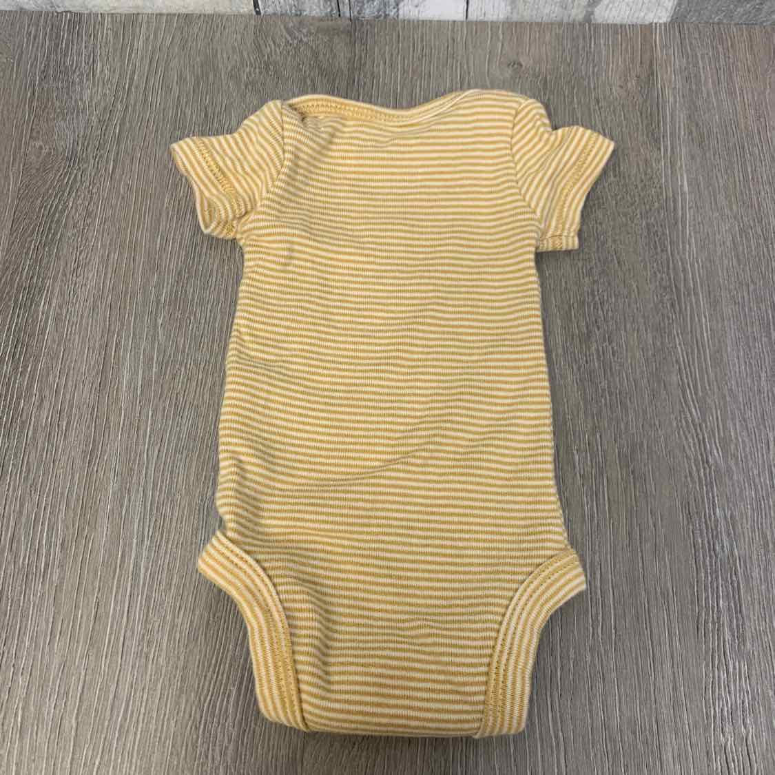 Size Preemie Yellow Striped Carter's Bodysuit