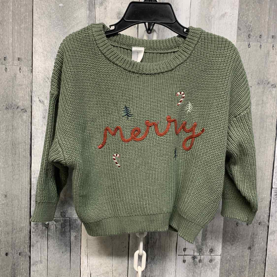 Size 18 Months Green Modern Moments by Gerber Sweater