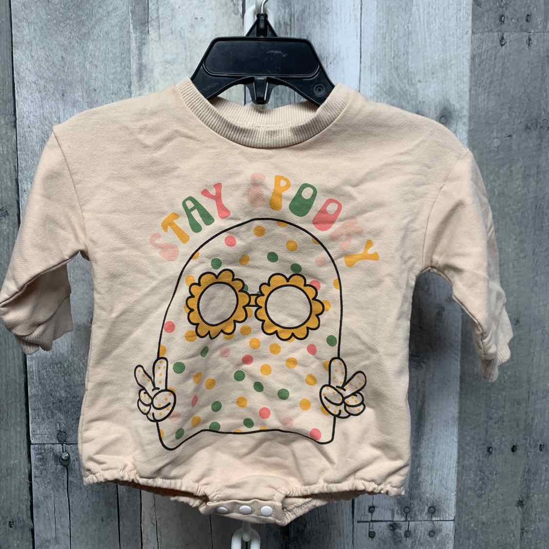Size 3 Months Tan Graphic B Brand Romper