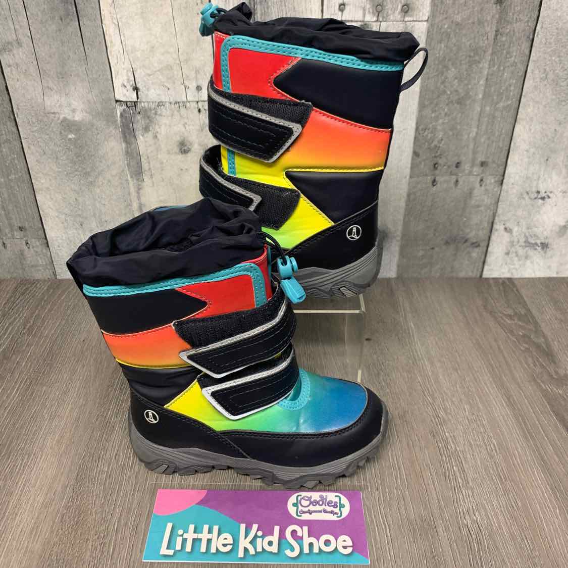 Size 12 Navy/Orange Lands' End Snow Boots