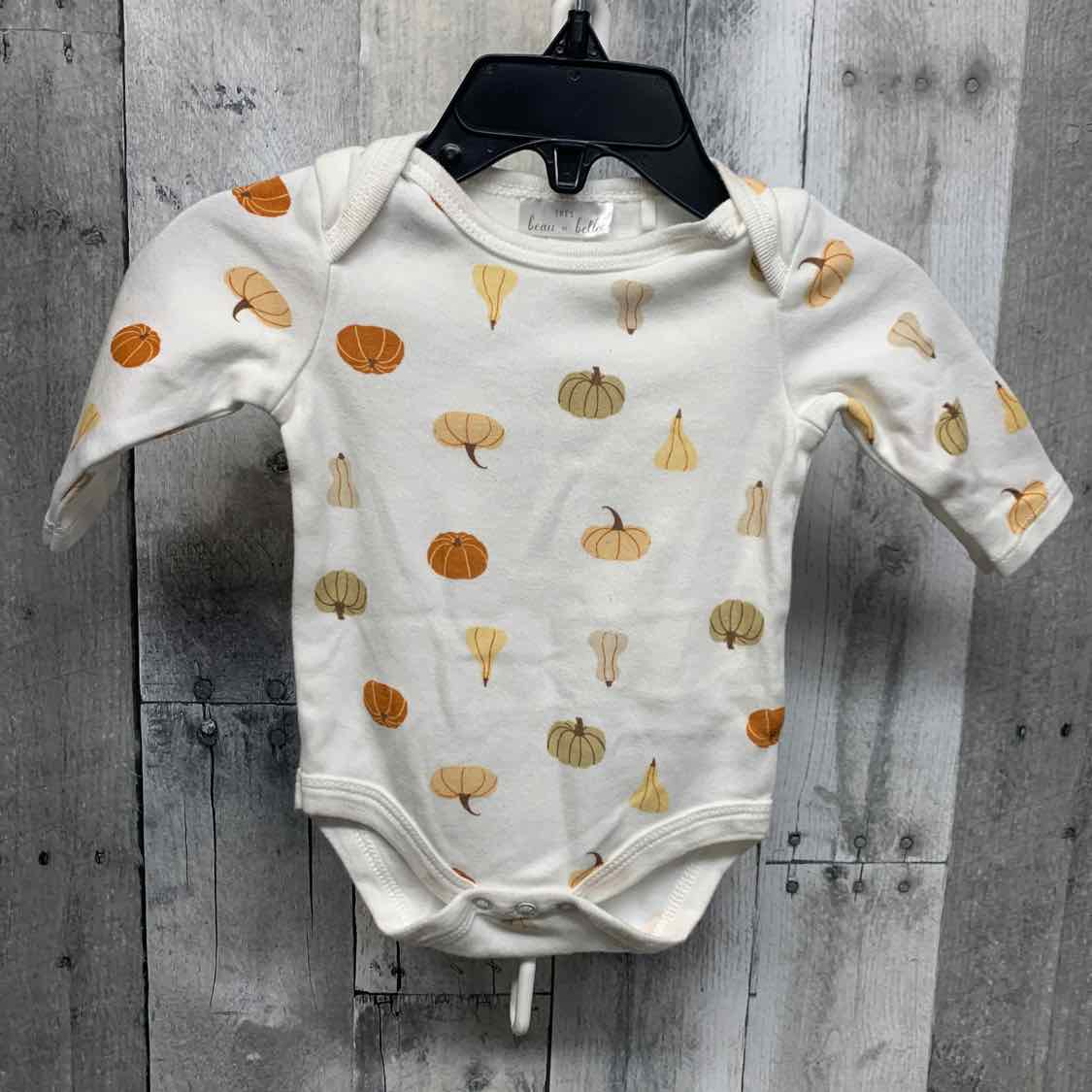 Size 0-3 Months White Print B Brand Bodysuit