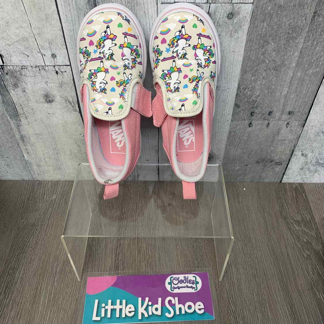 Size 9.5 White/Pink Vans Sneakers