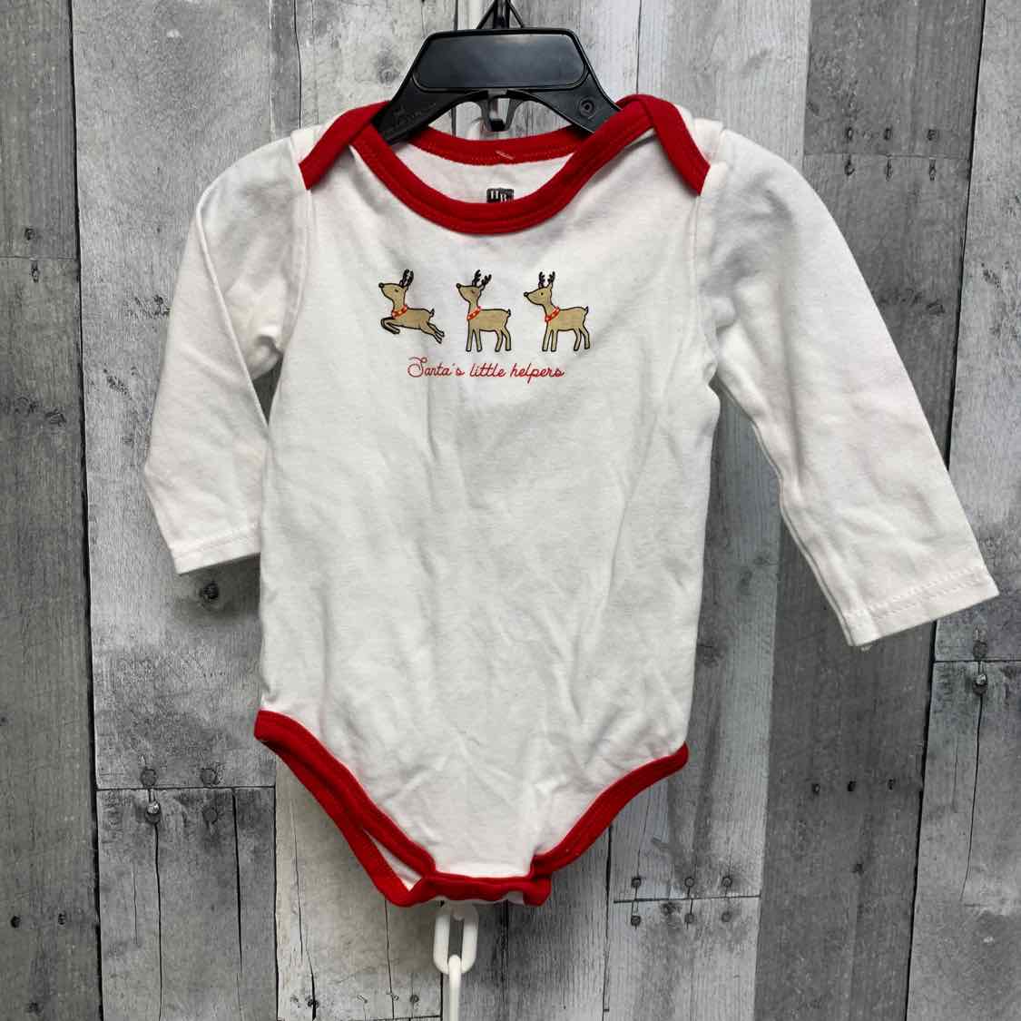 Size 9-12 Months White Graphic B Brand Bodysuit