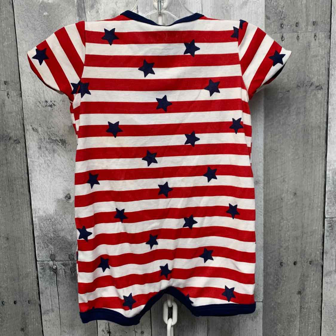 Size 6-9 Months Red/Navy Child of Mine Romper