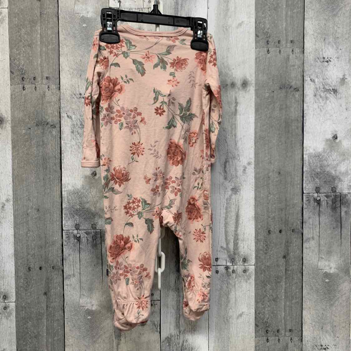 Size 3-6 Months Pink Print Modern Moments by Gerber Footy PJs - OodlesCB