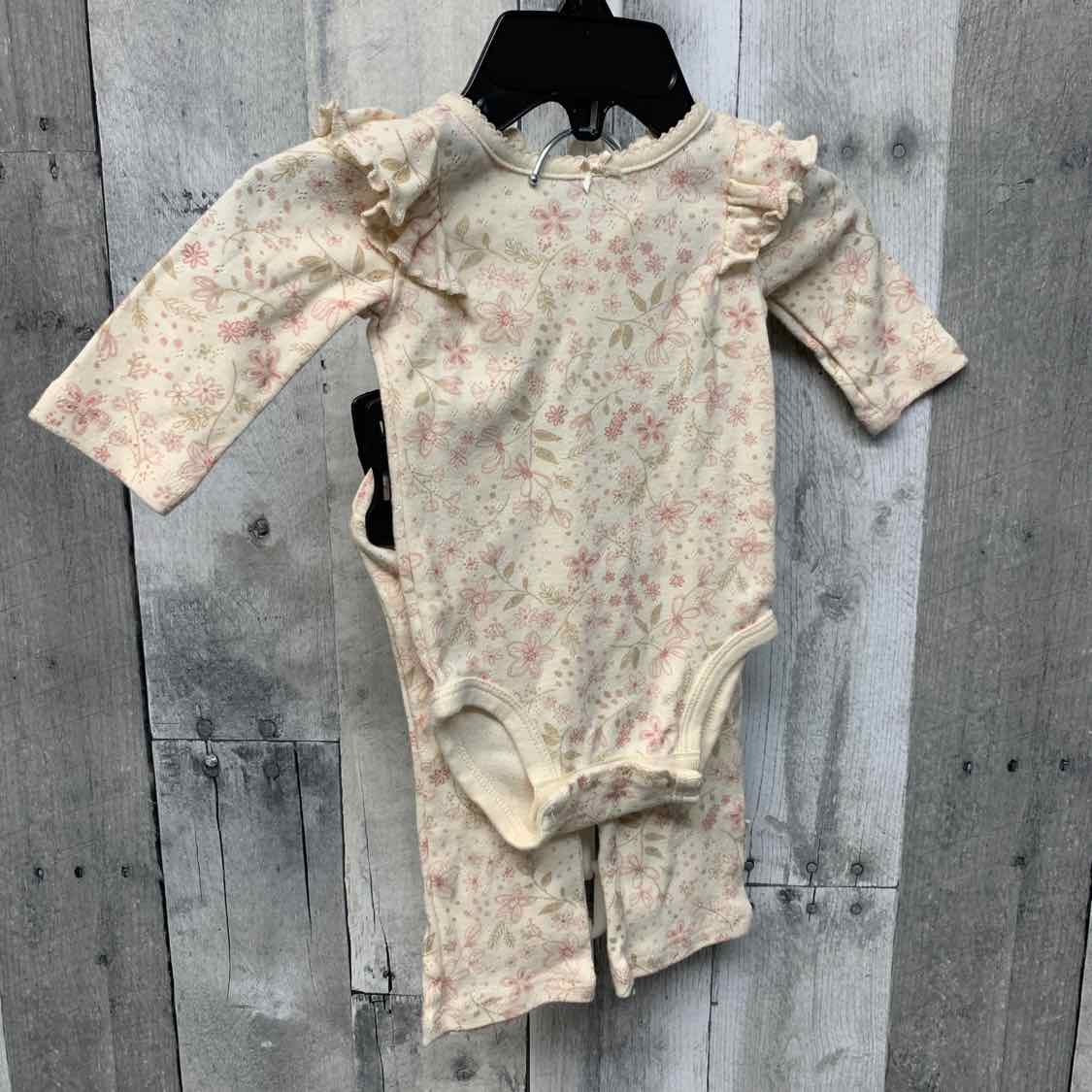 Size Newborn Ivory/Pink B Brand Shirt/Pants