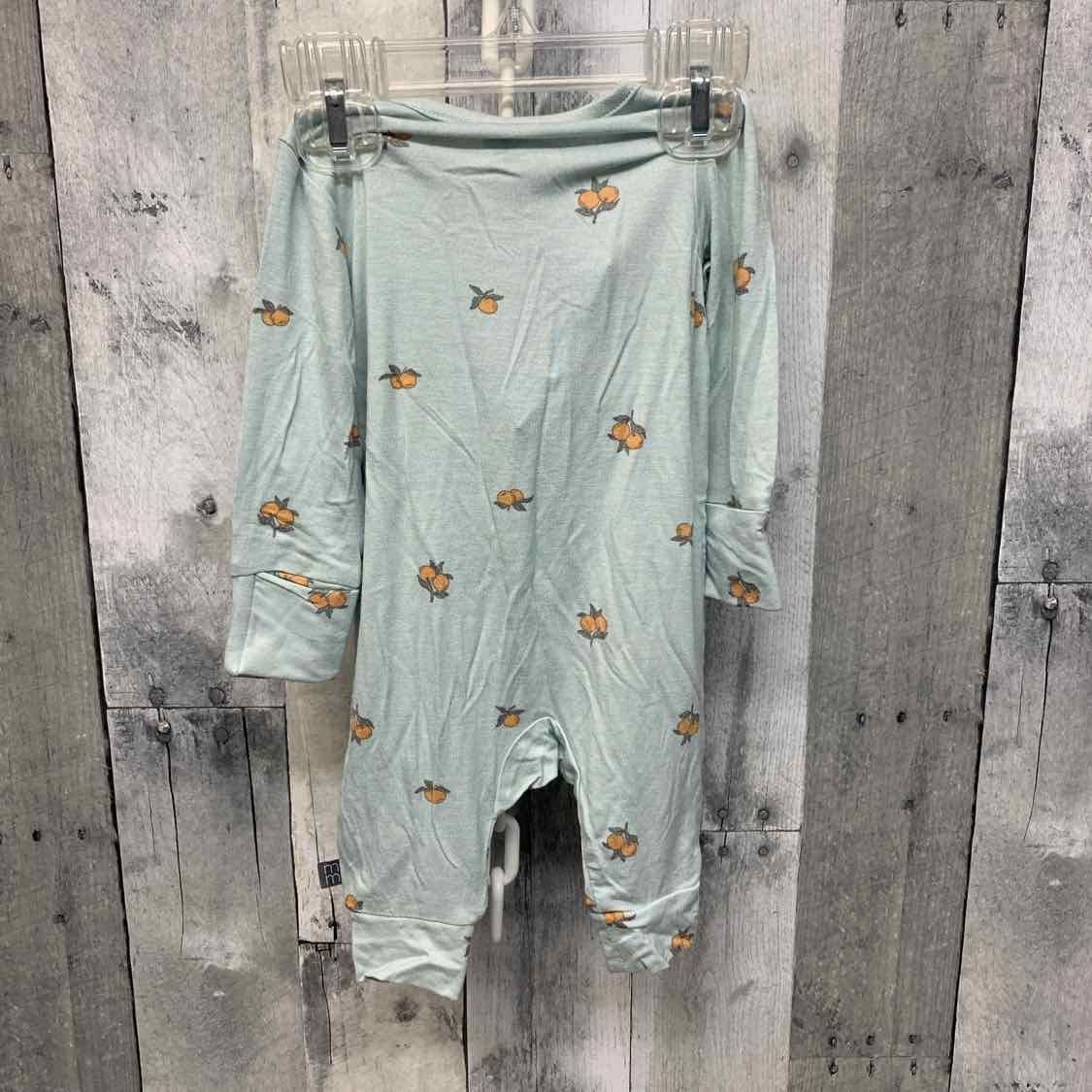 Size 0-3 Months Green Print Modern Moments by Gerber Footy PJs