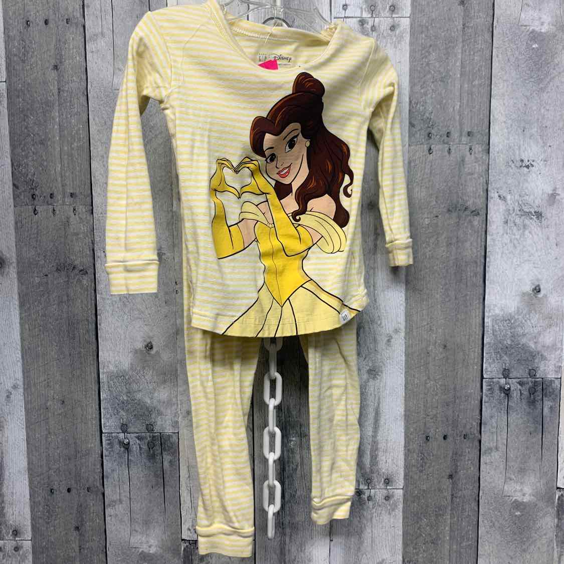 Size 3 Yellow Striped Gap 2pc PJs