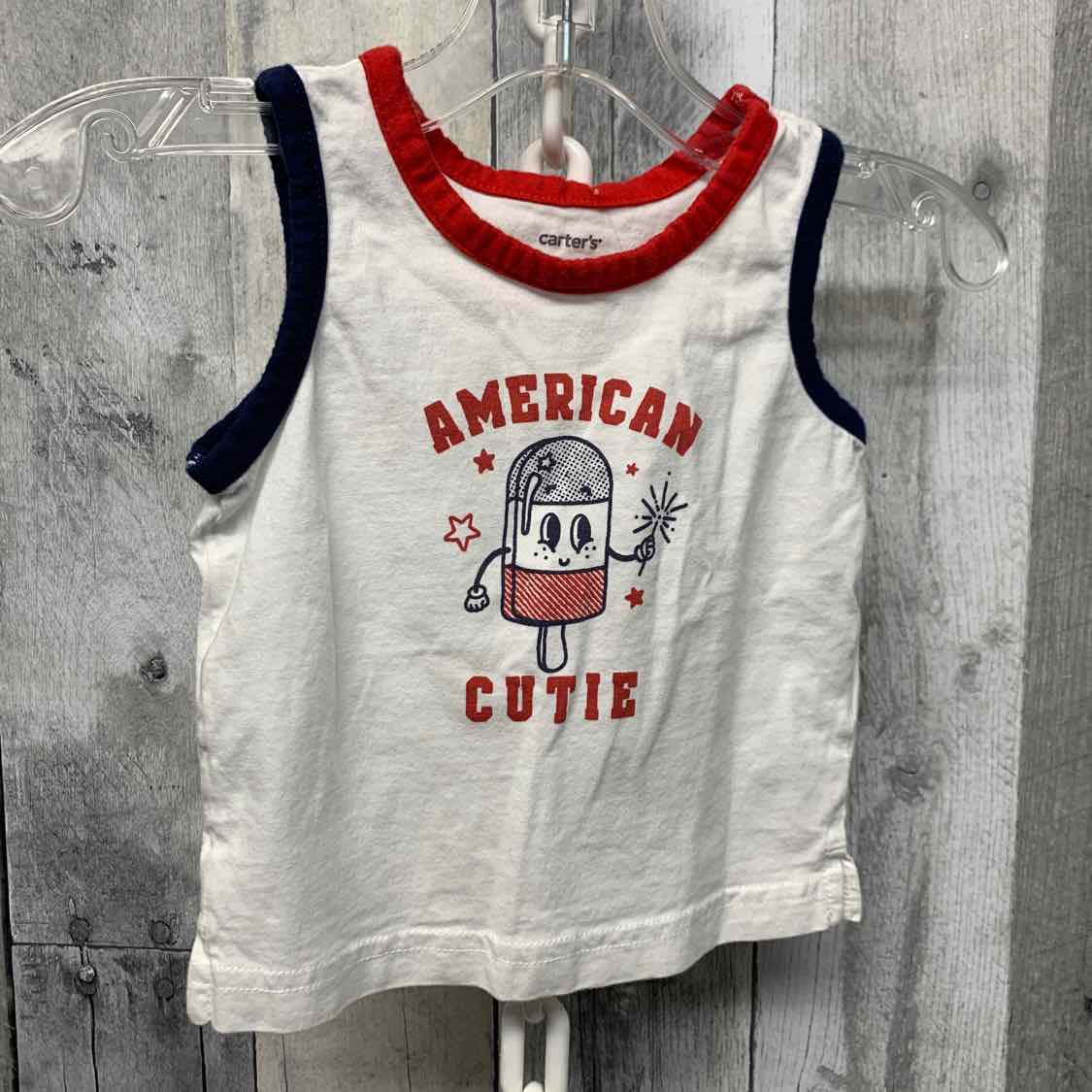 Size 3 Months Red/White/Blue Carter's Tank Top