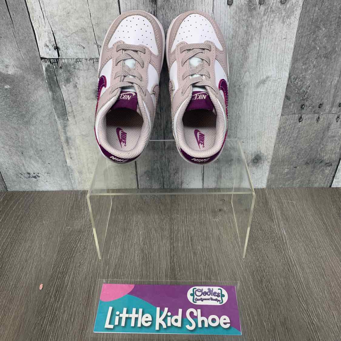 Size 8 White/Purple Sport Brand Sneakers