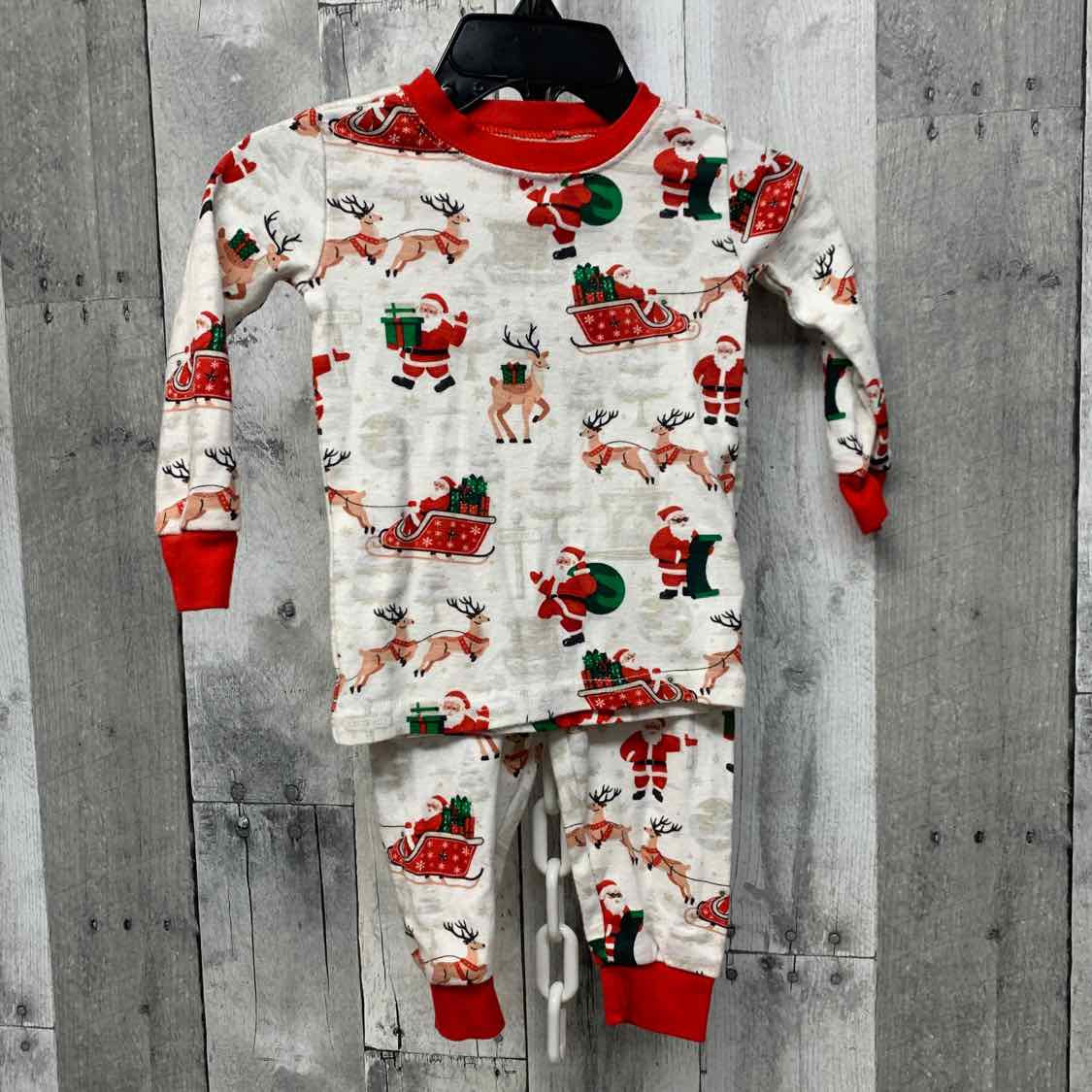 Size 6-9 Months White/Red Children's Place 2pc PJs