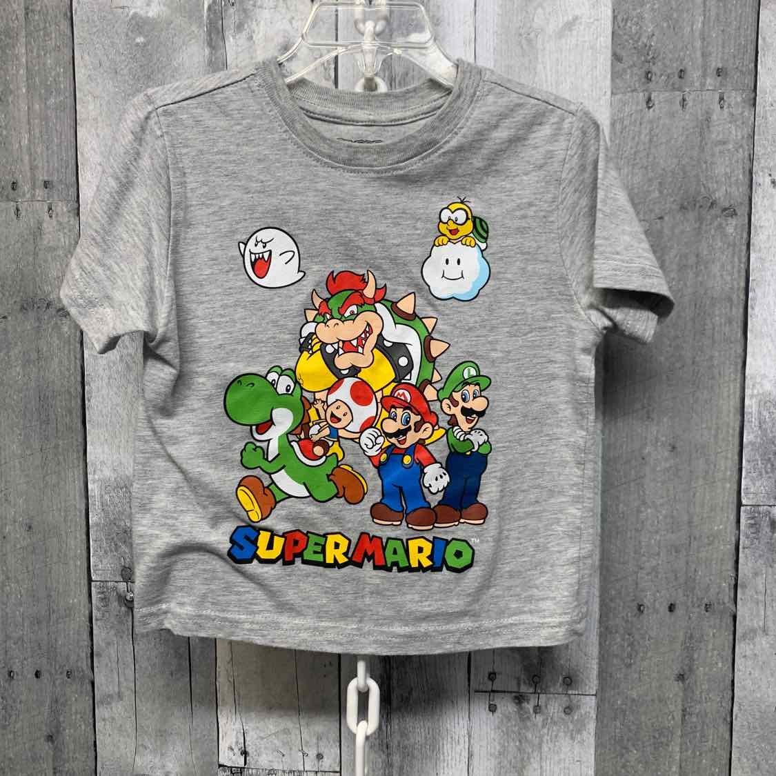 Size 3T Gray Graphic MarioKart T Shirt