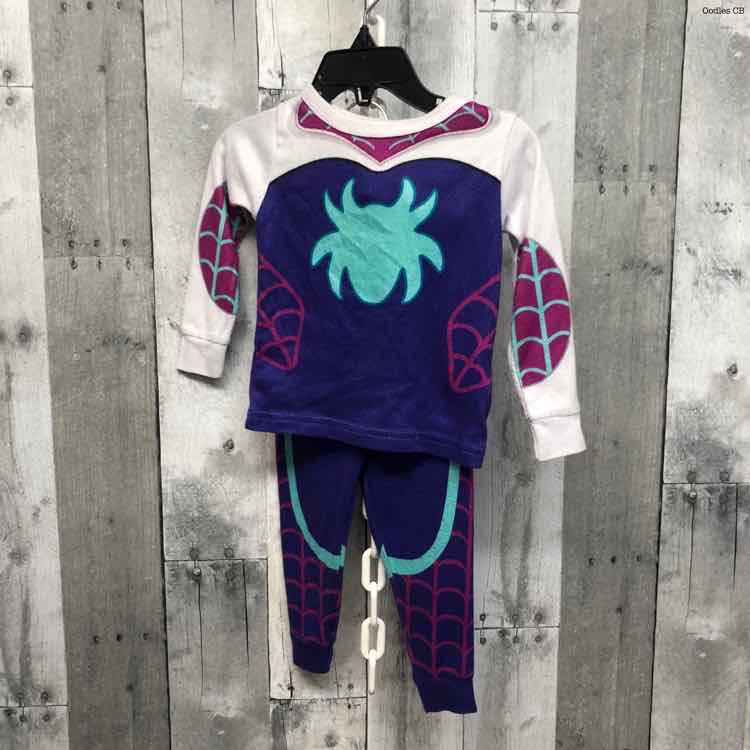 Size 18 Months Purple Print Marvel 2pc PJs